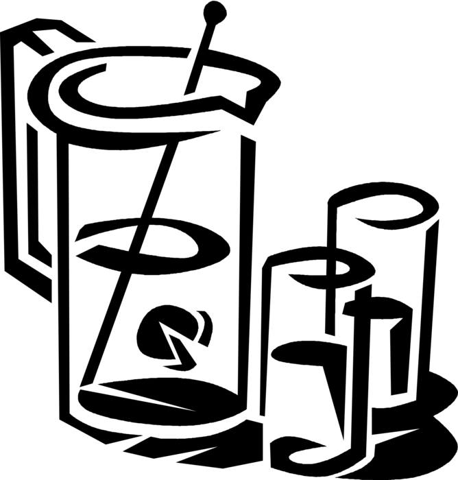Vector Illustration of Jug of Lemonade or Iced Tea Beverage Refreshment with Glasses