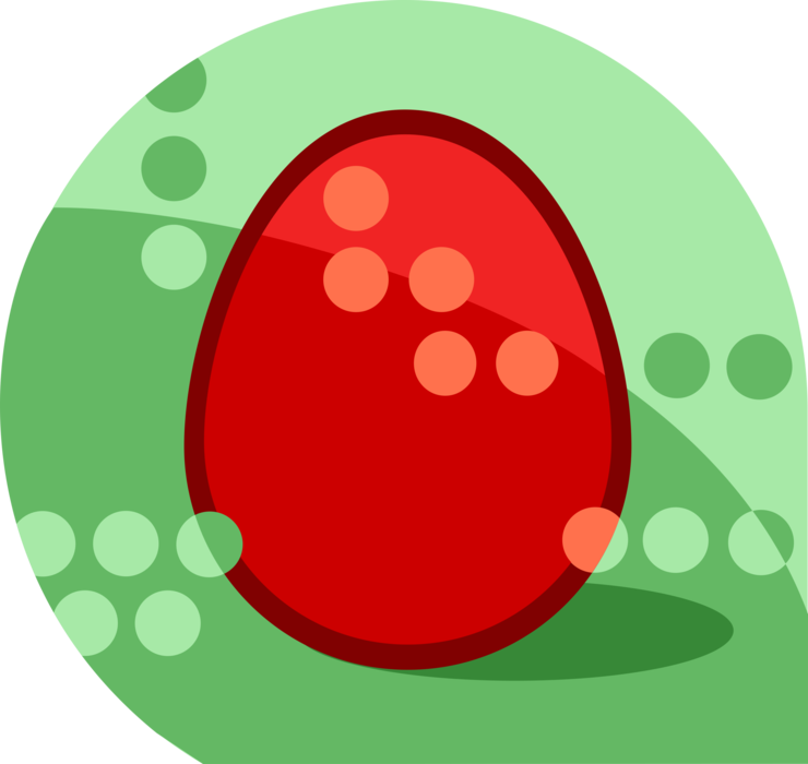 Vector Illustration of Colored Easter Egg