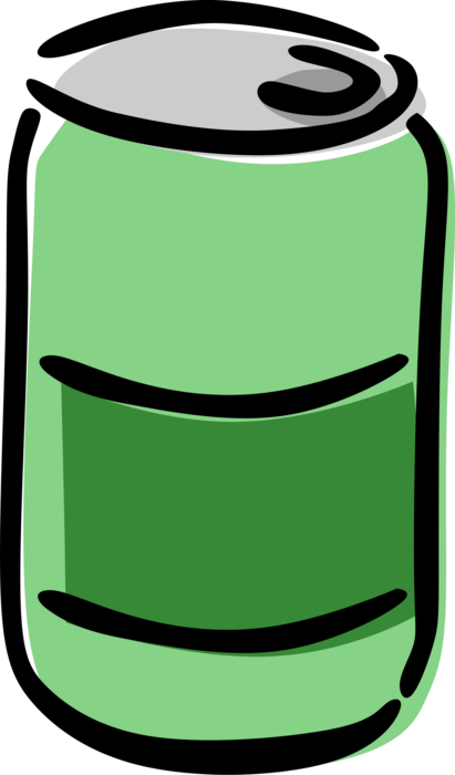 Vector Illustration of Can of Soda Pop Soft Drink