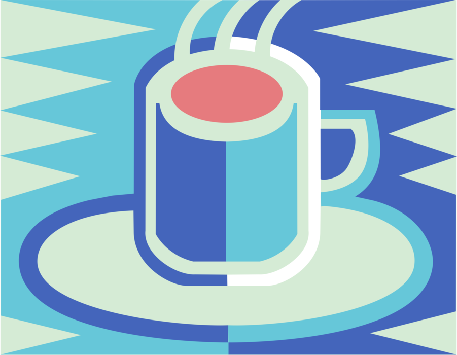 Vector Illustration of Hot Cup of Coffee Beverage