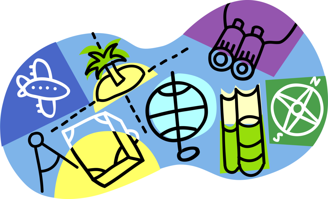 Vector Illustration of Holiday Vacation Travel Destinations