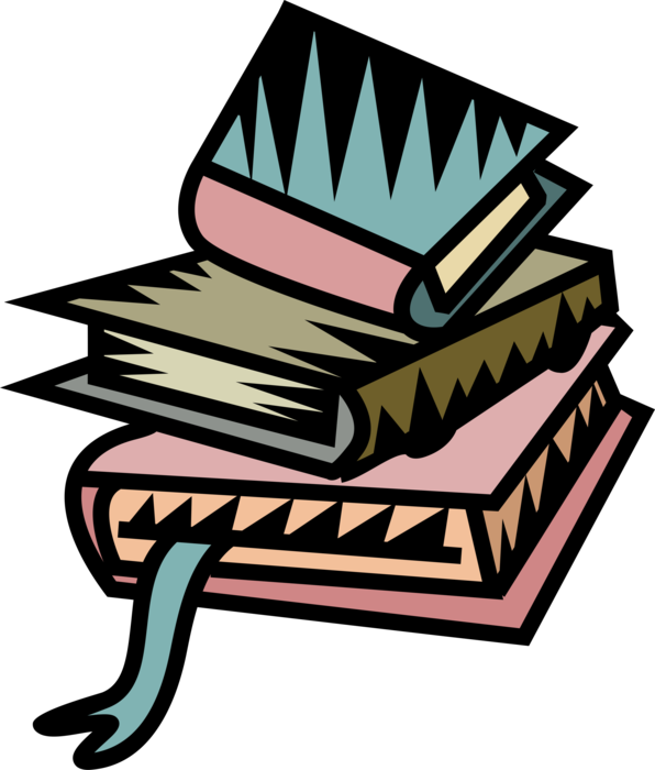 Vector Illustration of Stack of Textbook Books