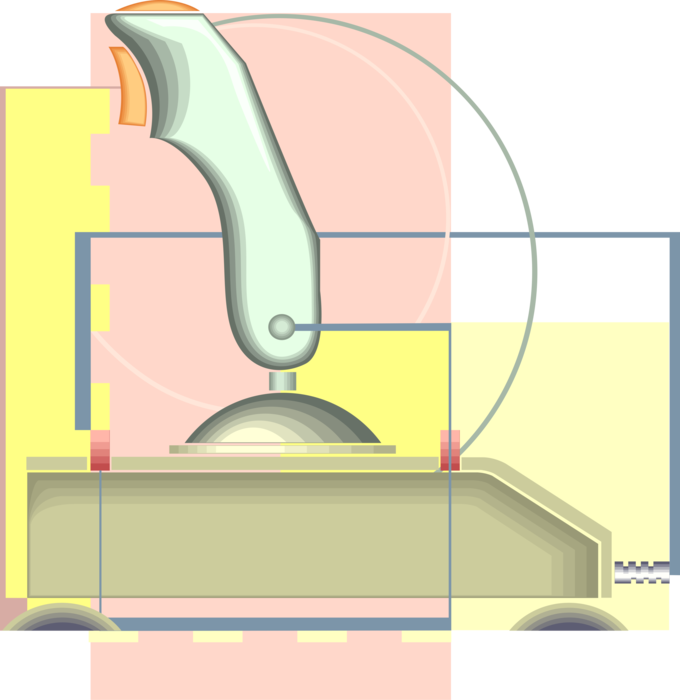 Vector Illustration of Electronic Computer Video Game Joystick Control