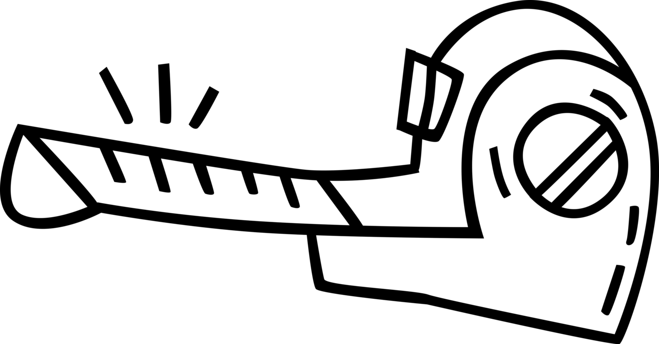 Vector Illustration of Tape Measure or Measuring Tape Flexible Ruler with Linear-Measurement Markings