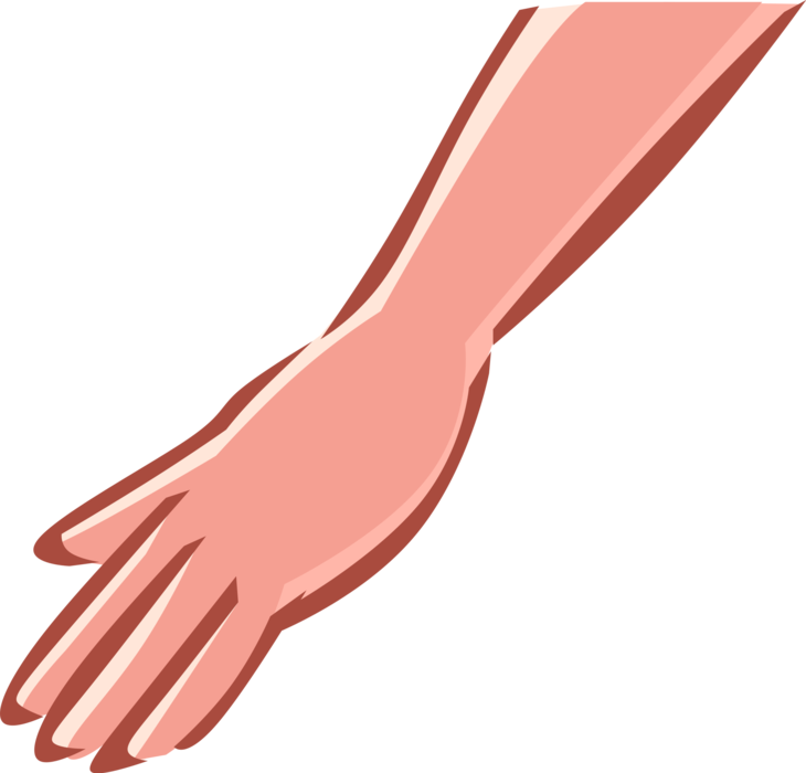 Vector Illustration of Outstretched Arm and Hand