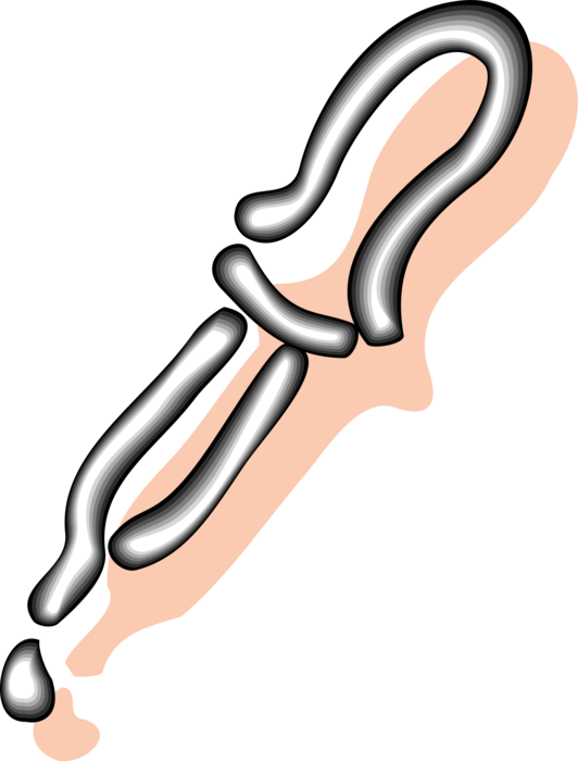 Vector Illustration of Eye and Ear Medicine Dropper Delivers Liquid Medications