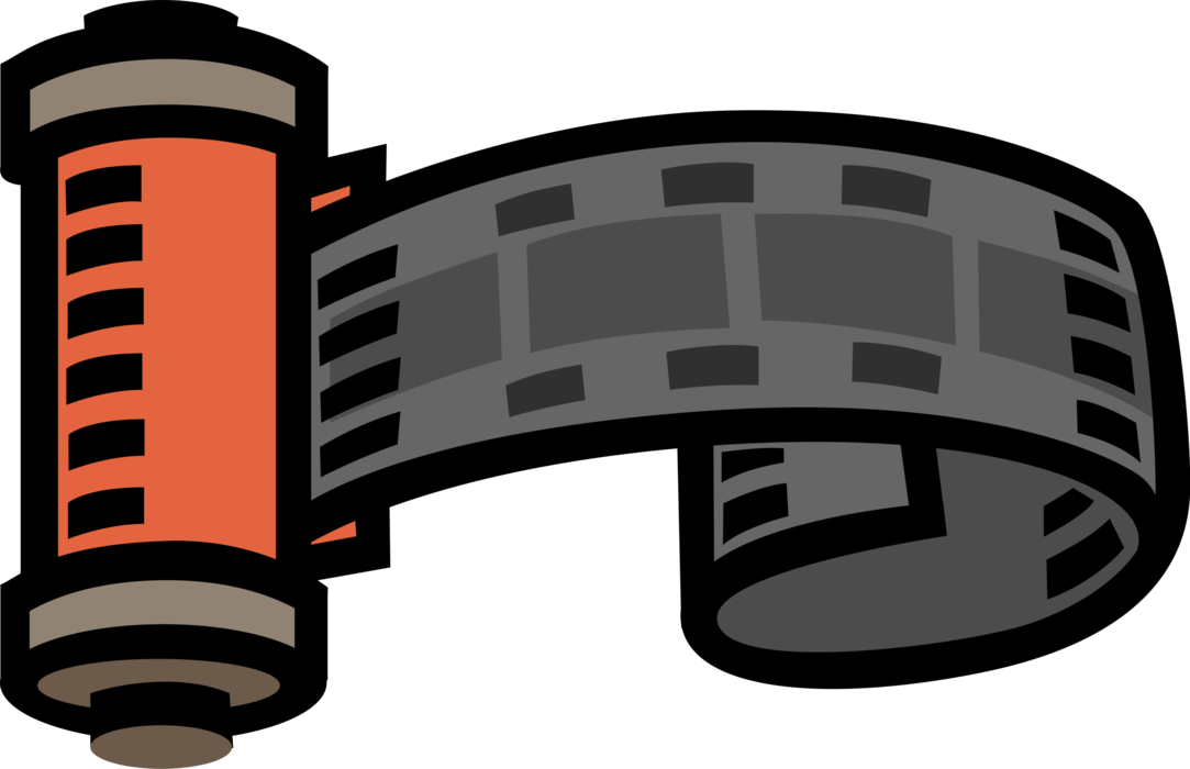 Vector Illustration of Roll of Photographic Camera Film