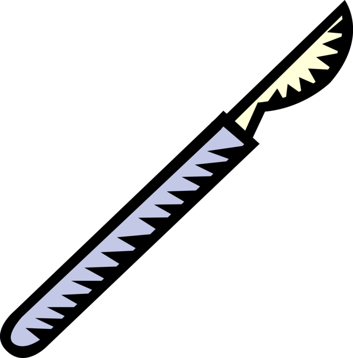 Vector Illustration of Hospital Operating Room Scalpel or Lancet Knife used for Surgery