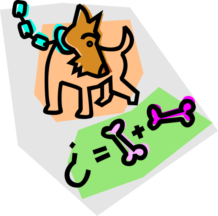 Vector Illustration of Puppy Training and Dog Obedience Teaching an Old Dog New Tricks