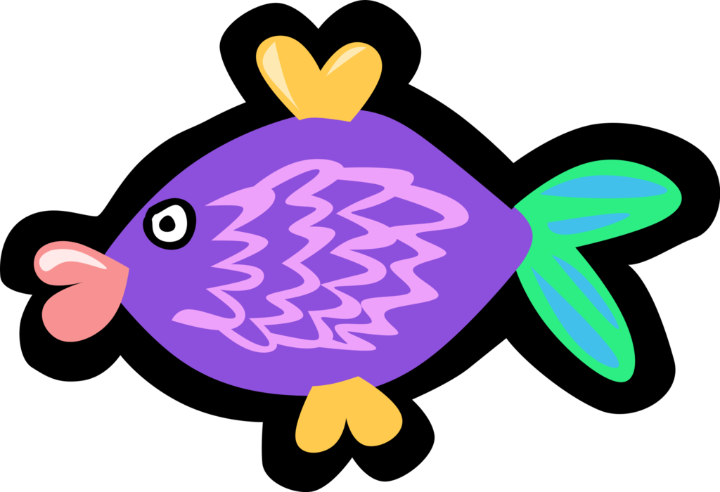 Vector Illustration of Colorful Tropical Reef Fish