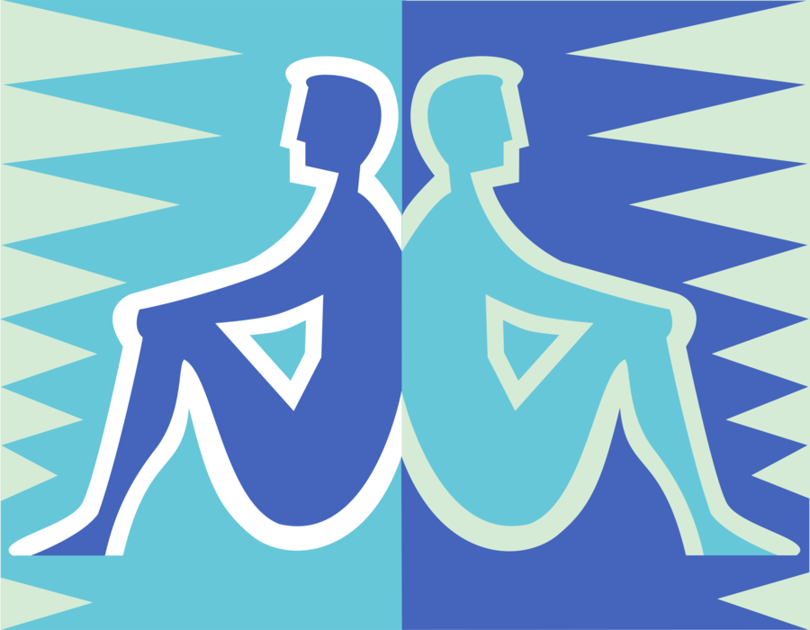 Vector Illustration of Astrological Horoscope Astrology Signs of the Zodiac - Air Sign Gemini Twins