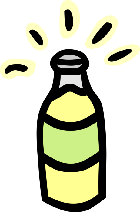 Vector Illustration of Bottle of Fruit Juice Drink