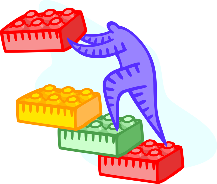 Vector Illustration of Building Blocks Build Stairway Staircase to Success Vector Illustration of Building Blocks Build Stairway Staircase to Success