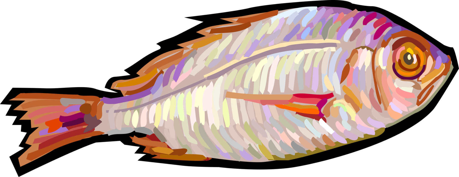Vector Illustration of Aquatic Marine Red Snapper Fish