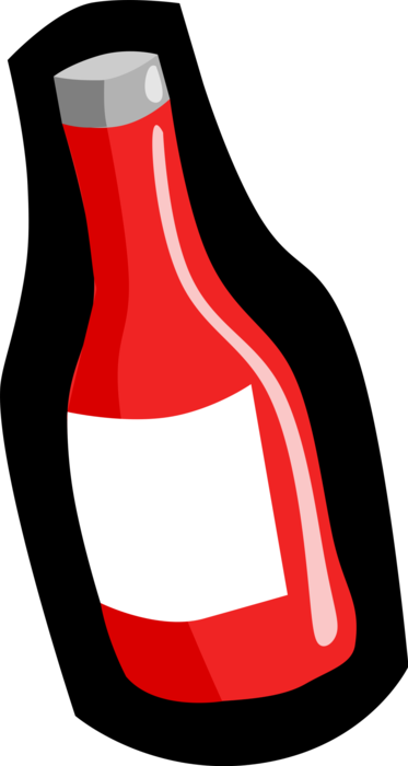 Vector Illustration of Condiment Ketchup Sauce