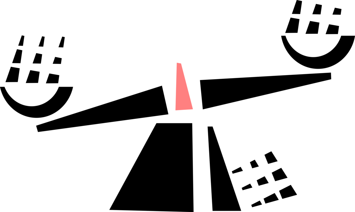 Vector Illustration of Weighing Scales Force-Measuring Devices for Weight Measurement