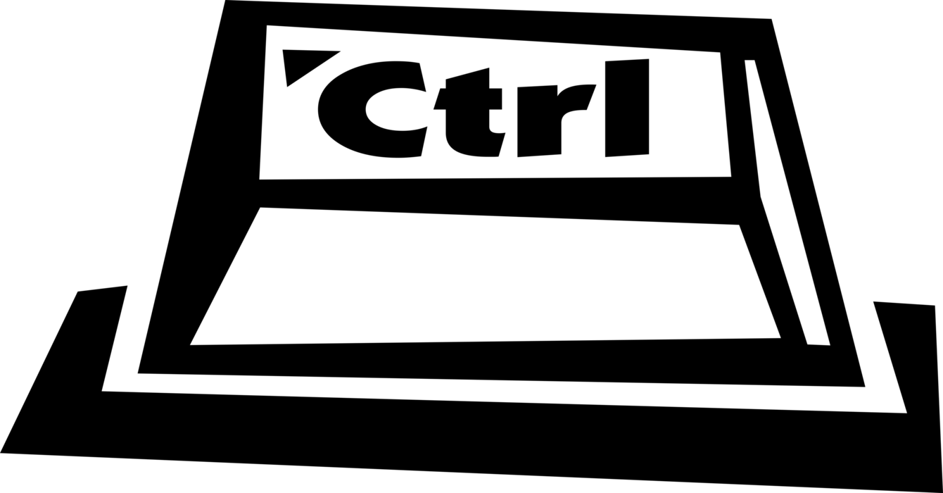 Vector Illustration of Computer Keyboard Control Ctrl Key