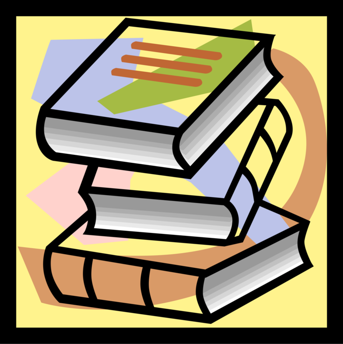Vector Illustration of School Textbook Schoolbook Books