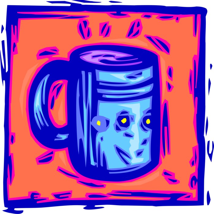 Vector Illustration of Coffee Mug Beverage Cup