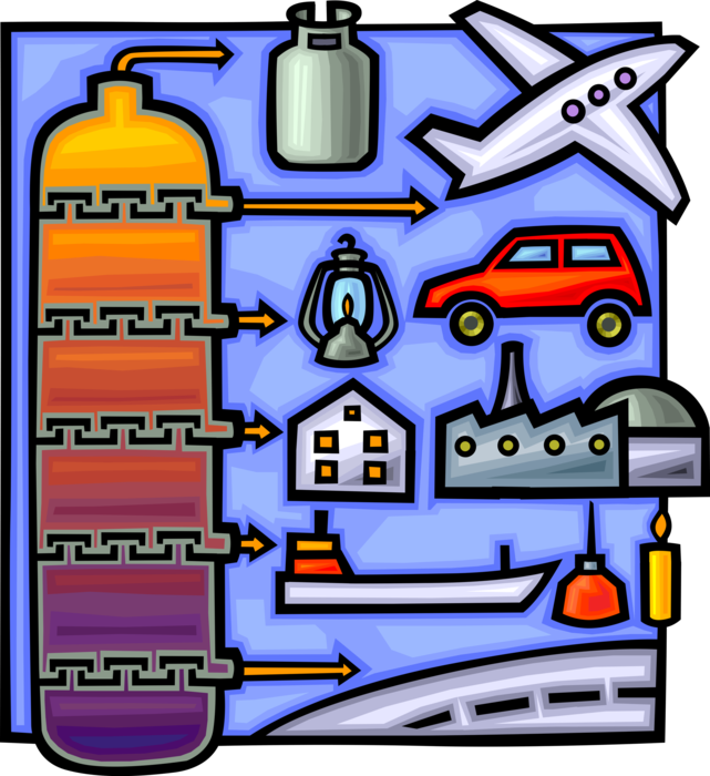 Vector Illustration of Compressed Natural Gas as an Alternative Energy Fuel