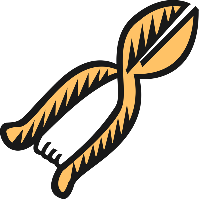 Vector Illustration of Pruning Shears Hand Tool used for Cutting Branches and Foliage