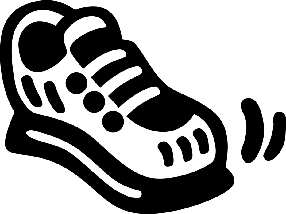 Vector Illustration of Athletic Sports Sneaker Running Shoe Footwear