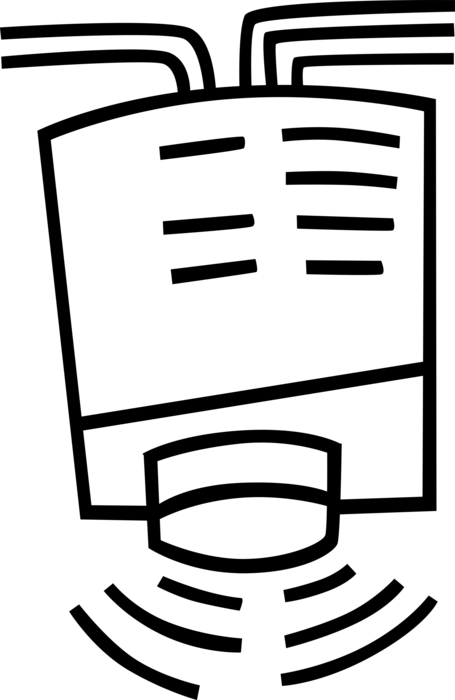 Vector Illustration of Video Projector Opto-Mechanical Device