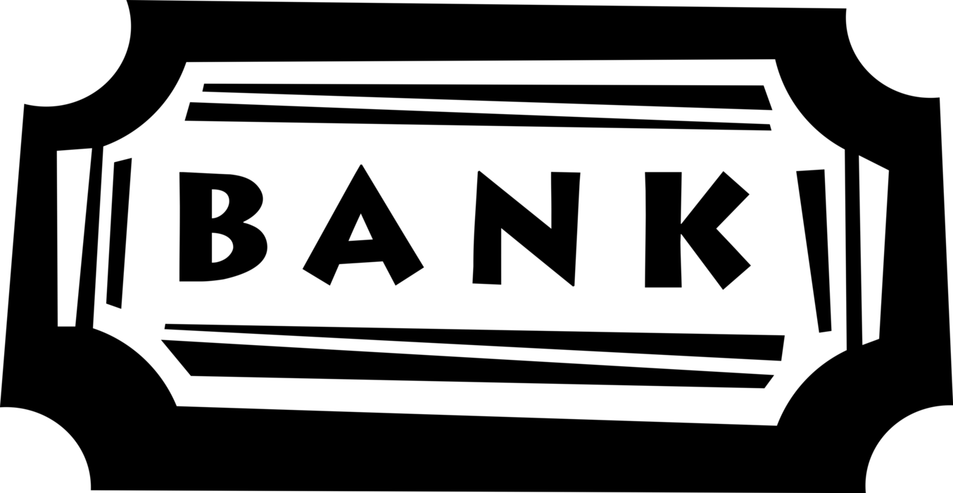 Vector Illustration of Commercial Banking Financial Institution Bank Sign
