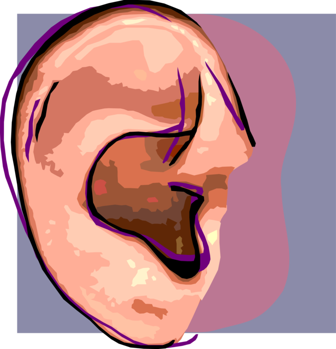 Vector Illustration of Human Ear for Hearing