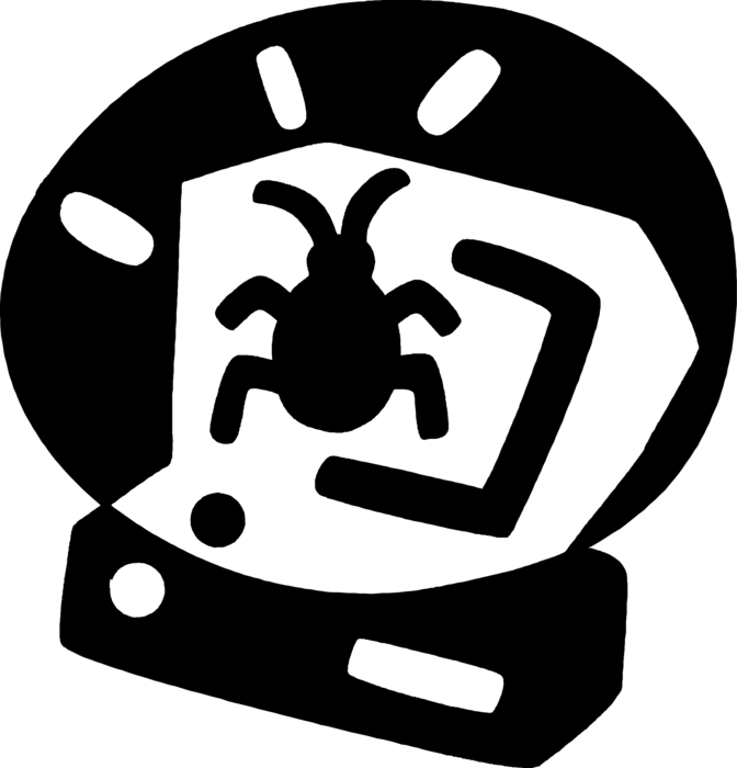 Vector Illustration of Computer Virus Malicious Malware Bug