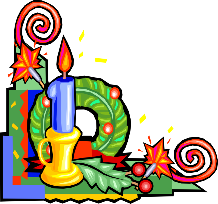 Vector Illustration of Holiday Festive Season Christmas Decoration Border
