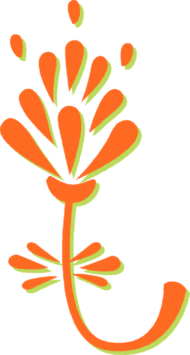 Vector Illustration of Botanical Horticulture Plant Floral Flower Blossom and Stem