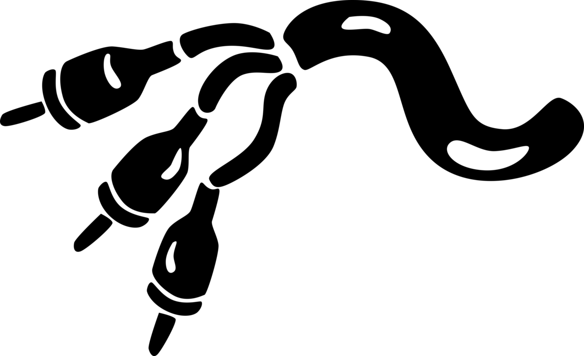 Vector Illustration of Computer Peripheral Cable Connectors