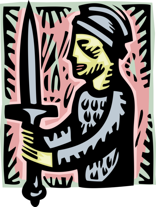 Vector Illustration of Spanish Conquistador Explorer and Conqueror with Sword 