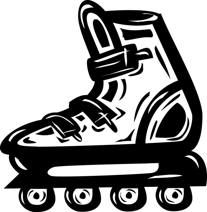 Vector Illustration of Rollerblading Inline Rollerblade Skate