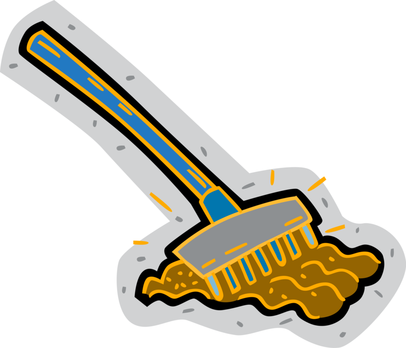 Vector Illustration of Garden Rake Preparing the Soil