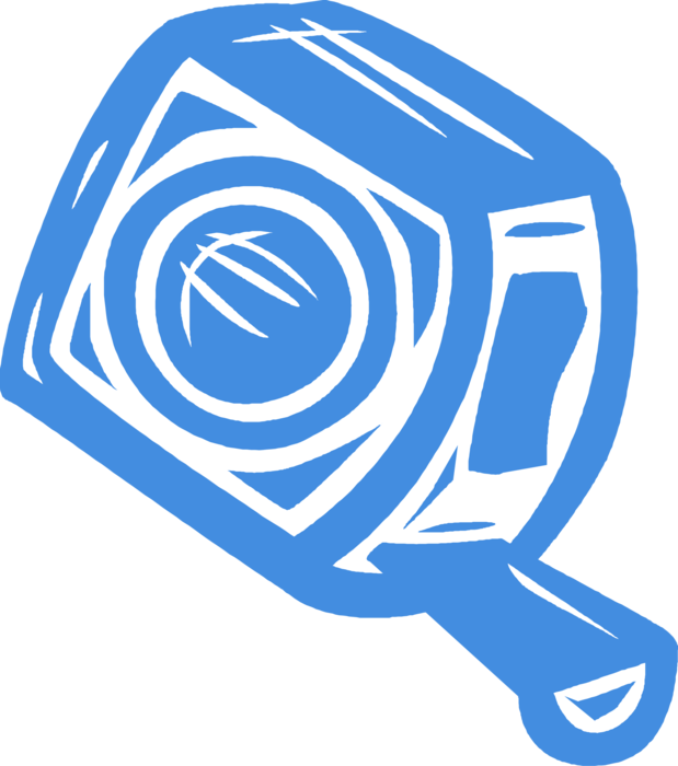 Vector Illustration of Tape Measure or Measuring Tape Flexible Ruler with Linear-Measurement Markings