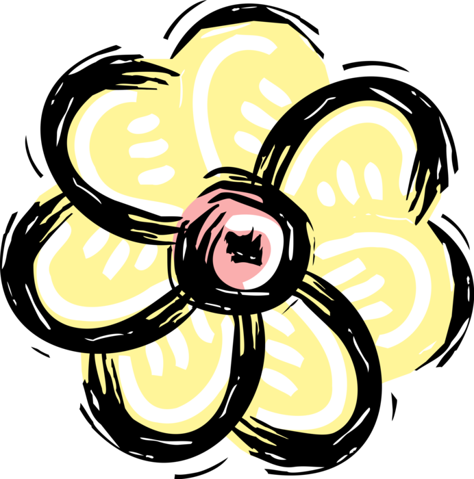 Vector Illustration of Botabical Flower Symbol