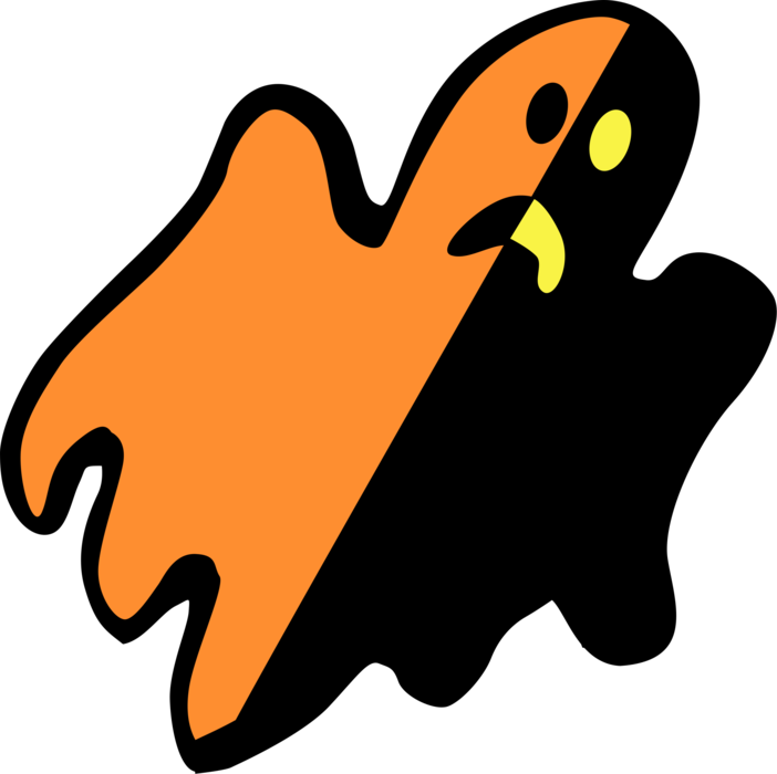 Vector Illustration of Ghost Phantom, Apparition, Spirit, Spook on Halloween