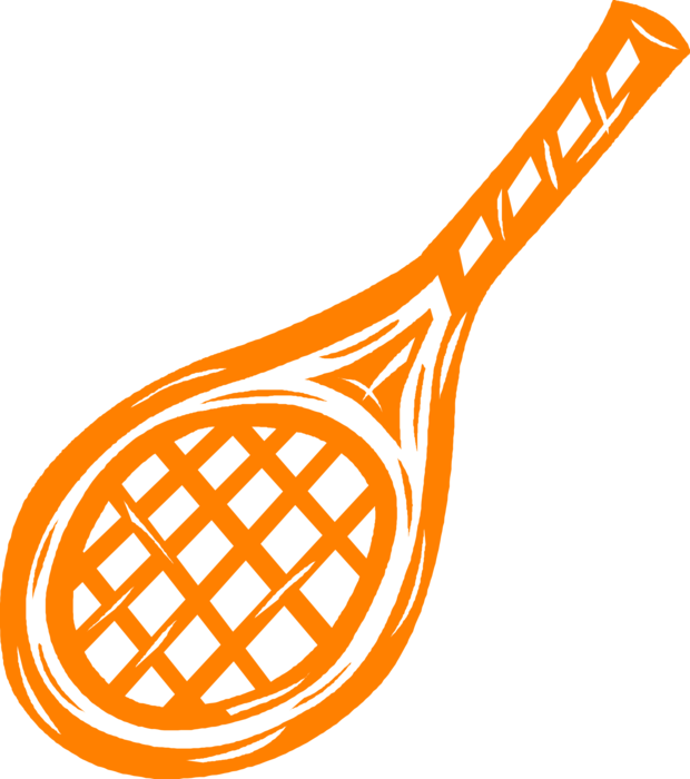 Vector Illustration of Sport of Tennis Racket or Racquet