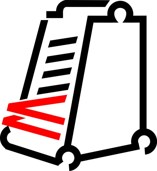 Vector Illustration of In-Basket or In-Box Holds Incoming Documents and Correspondence