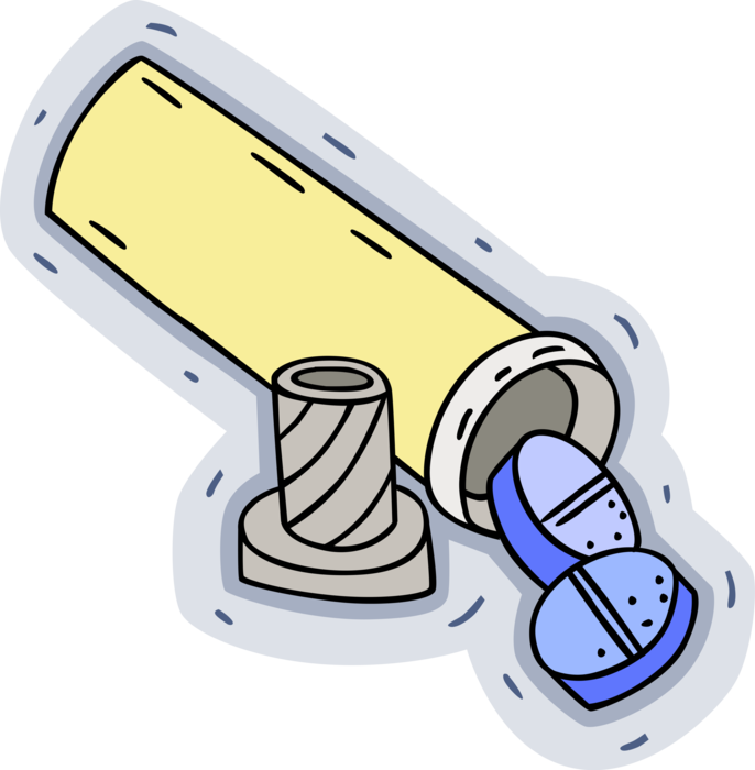 Vector Illustration of Medical Health Care Prescription Medication, Pills and Medicine