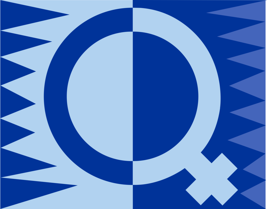 Vector Illustration of Female Sex Gender Venus Symbol