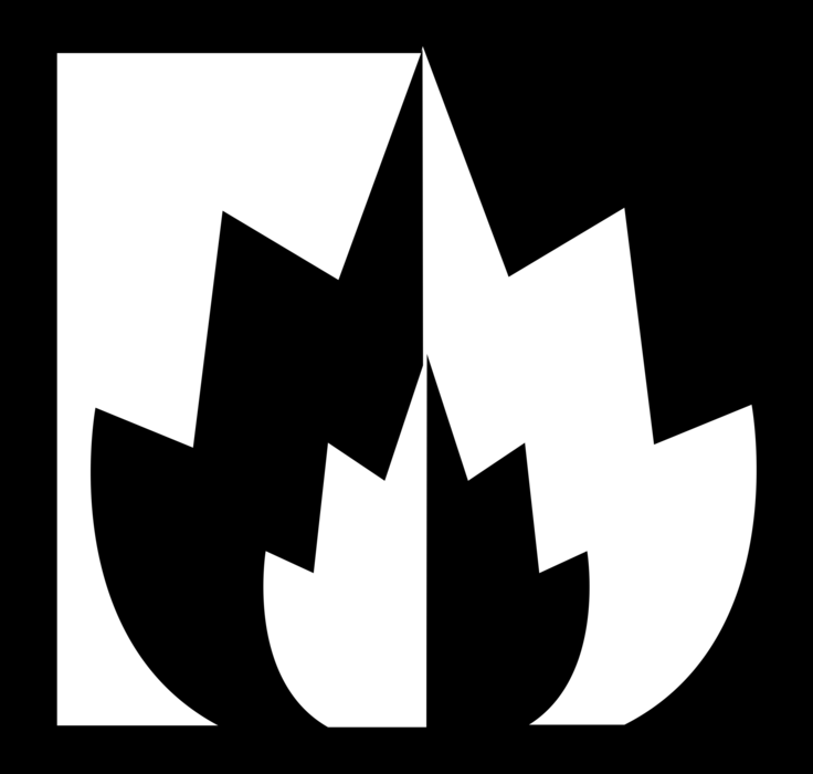 Vector Illustration of Fire Flames Flammable Symbol