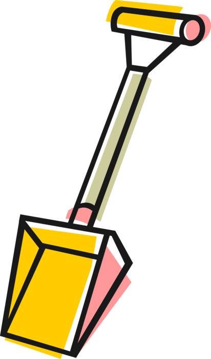 Vector Illustration of Snow Shovel for Removing Snow