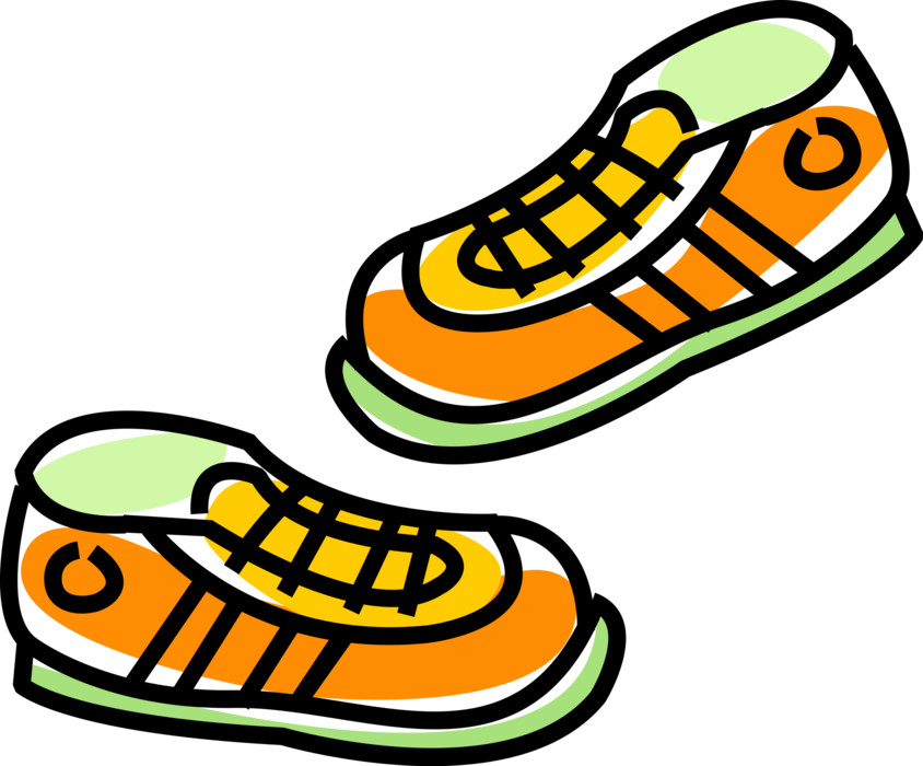 Vector Illustration of Athletic Sports Sneaker Running Shoe Footwear