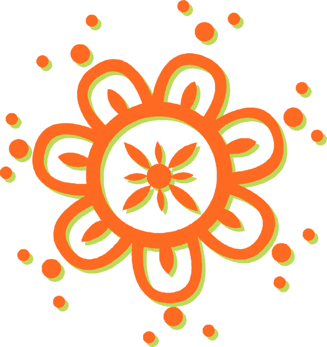 Vector Illustration of Botanical Horticulture Plant Floral Flower with Pollen