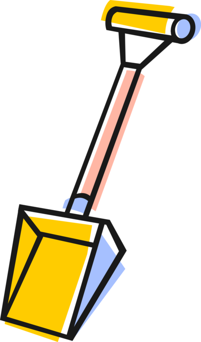 Vector Illustration of Snow Shovel for Removing Snow