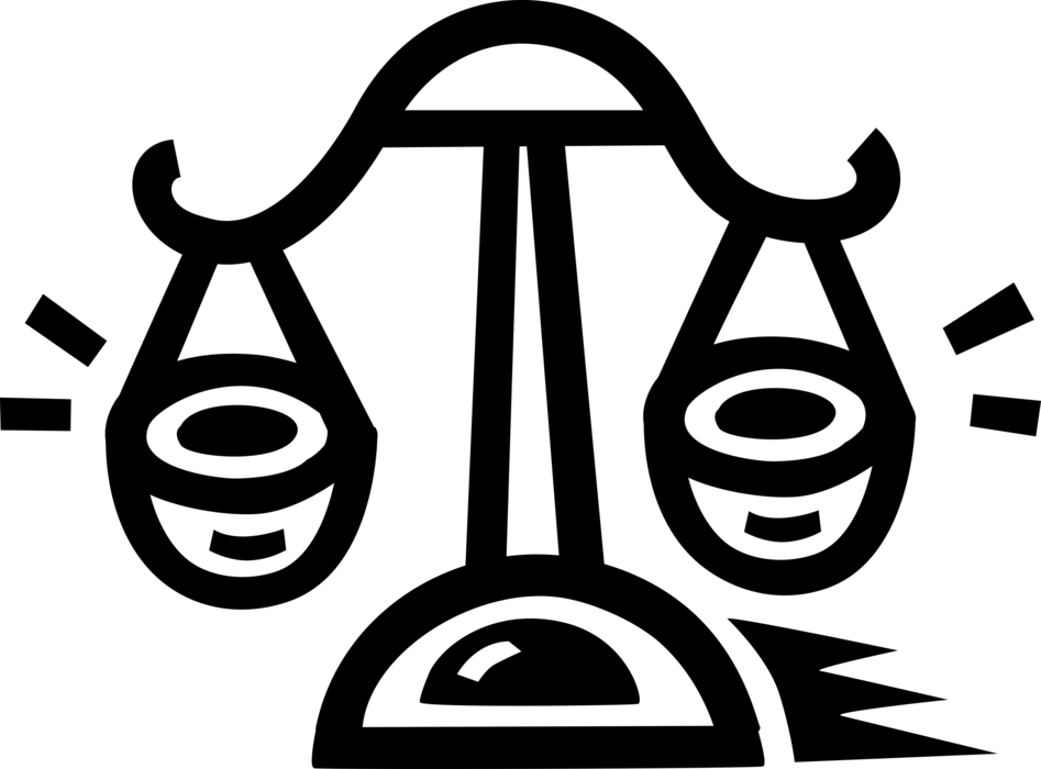 Vector Illustration of Weigh Scale Force-Measuring Device for Weight Measurement