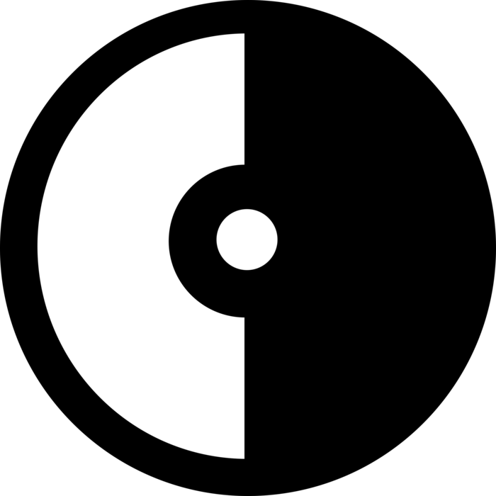Vector Illustration of CD Compact Discs or DVD Optical Digital Disc Storage Media Disk